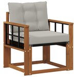 vidaXL Canapé d’extérieur Bois d'Acacia Massif Gris Naturel et Clair