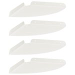 vidaXL Étagère flottante avec étagère 4 Pièces Blanc 24 x 24 x 2 cm