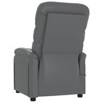 vidaXL Fauteuil inclinable électrique Gris Similicuir