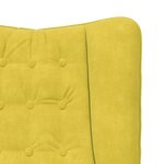 Fauteuil relaxant vidaXL en velours jaune