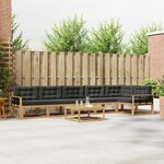 vidaXL Ensemble de canapés d'extérieur 7 Pièces Blanc et anthracite