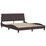vidaXL Cadre de lit sans matelas marron foncé 160x200 cm tissu