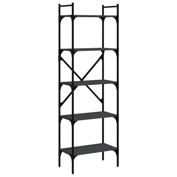 vidaXL Bibliothèque à 5 niveaux noir 56x31 5x174 cm bois d'ingénierie