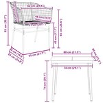 vidaXL Ensemble à manger jardin 5Pièces marron poly rotin verre