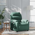 vidaXL Fauteuil inclinable Vert foncé Tissu