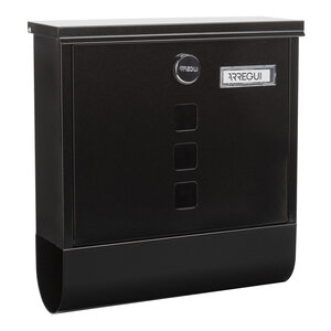 Boîte aux Lettres en Acier avec Porte-journaux  Chance E7004  Noir