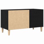 vidaXL Meuble à vinyles Chêne noir 84 5 x 38 x 48 cm Bois d'ingénierie