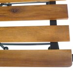 vidaXL Chaises pliables de jardin lot de 4 Acier et bois acacia massif