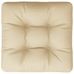 vidaXL Coussin de palette beige 60x60x12 cm tissu