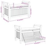 vidaXL Banc de rangement de jardin avec coussin 91 cm Bois d'acacia