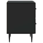 vidaXL Cabinet de chevet Noir 43 x 34 5 x 47 5 cm Bois d'ingénierie