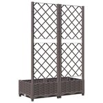 vidaXL Jardinière avec treillis Marron 80x40x121 5 cm PP