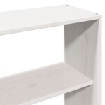 vidaXL Lit bibliothèque sans matelas blanc 200x200 cm bois pin massif