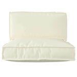 vidaXL Set de coussins de palette 2 Pièces Crème 80 x 80 x 12 cm