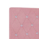 vidaXL Tête de lit LED rose 100 cm velours
