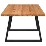 vidaXL Table à manger marron clair bois de chêne massif rectangulaire