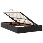 vidaXL Lit avec rangement et matelas avec matelas Noir 120 x 190 cm