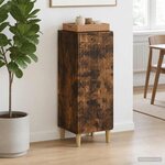 vidaXL Buffet Chêne fumé 33 x 34 5 x 90 cm Bois d'ingénierie