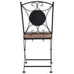 vidaXL Chaises de bistrot mosaïque 2 Pièces Orange et gris
