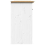 vidaXL Buffet BODO blanc et marron 115 5x44x80 cm bois massif de pin