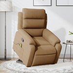 vidaXL Fauteuil de massage inclinable Marron Velours