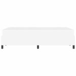 vidaXL Cadre de lit avec matelas Blanc 120 x 190 cm tissu