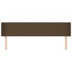 vidaXL Tête de lit avec oreilles Marron Foncé 183x16x78/88 cm Tissu