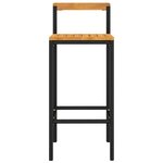 vidaXL Tabourets de bar lot de 2 noir résine tressée et bois d'acacia
