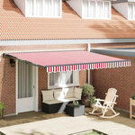 vidaXL Cadre d'auvent Rouge et Blanc 400 × 300 cm