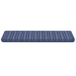 vidaXL Tapis d'escalier auto-adhésifs Rayé 15 Pièces Bleu 65 x 21 x 4 cm