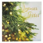 Lot de 6 cartes de voeux avec enveloppe  coffret croix-rouge joyeuses fêtes - sapin - draeger paris