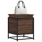 vidaXL Boîte de rangement avec couvercle chêne marron bois ingénierie