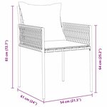 vidaXL Ensemble de jardin 7 pièces avec coussins marron en poly rotin