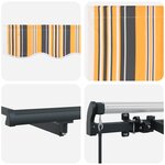 vidaXL Auvent Rétractable Jaune et Gris 3 x 2 m Polyester et métal