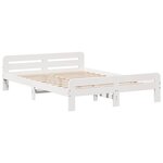 vidaXL Cadre de lit sans matelas blanc 160x200 cm bois de pin massif