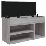 vidaXL Banc à chaussures sonoma gris 82x32x45 5 cm bois d'ingénierie