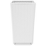 vidaXL Jardinières 4 Pièces blanc 32 5x32 5x57 cm polypropylène