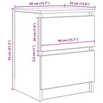 vidaXL Meuble TV vieux bois 40x35x54 cm bois d'ingénierie