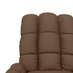 vidaXL Fauteuil inclinable Marron Tissu
