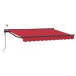 vidaXL Auvent rétractable électrique Rouge et Anthracite 3 x 2 5 m