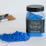 Pigment en poudre - sennelier - bleu outremer clair - pot de 200 ml