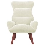 vidaXL Fauteuil Relaxant en Velours Crème
