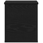 Coffre de rangement vidaXL Noir Chêne 30x35x35 cm Bois d'ingénierie