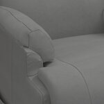 vidaXL Fauteuil inclinable Gris foncé Similicuir daim