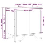 vidaXL Cabinet de Lavabo avec stockage Chêne artisanal 60 x 35 x 60 cm