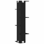 vidaXL Étagère d'angle avec étagère Chêne noir 36.5 x 36.5 x 140 cm