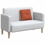 vidaXL Coussin de Dos Rouge orange 50 x 45 cm Tissu en velours côtelé