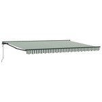 vidaXL Auvent rétractable électrique Vert Blanc Anthracite 4 × 3 5 m