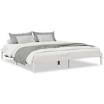 vidaXL Cadre de lit extra long sans matelas 180x220 cm bois massif pin