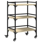 vidaXL Chariot de cuisine chêne sonoma 50x35x75 5 cm bois d'ingénierie